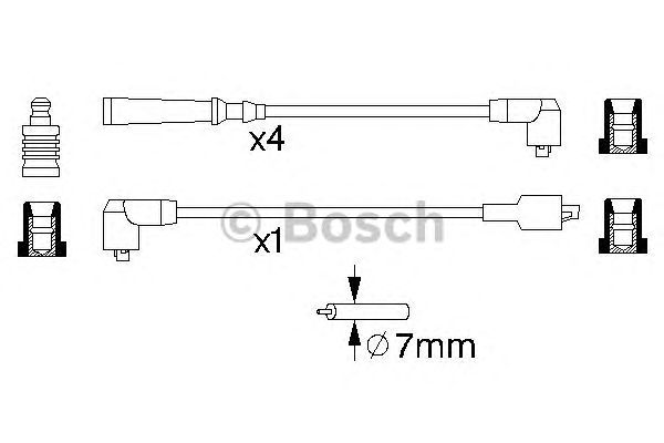 Комплект высоковольтных проводов BOSCH 0 986 356 702