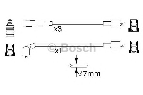 Комплект высоковольтных проводов BOSCH 0 986 356 710
