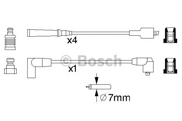 Комплект высоковольтных проводов BOSCH 0 986 356 866
