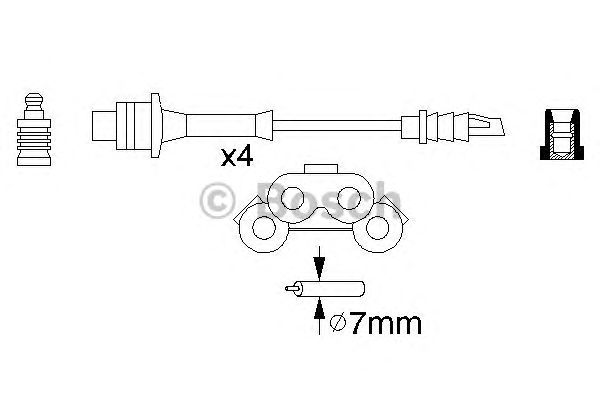 Комплект высоковольтных проводов BOSCH 0 986 356 936