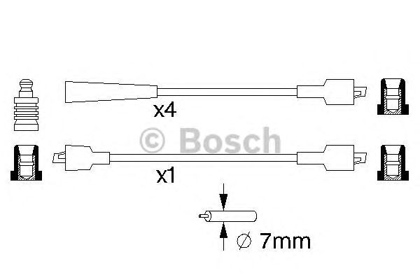 Комплект высоковольтных проводов BOSCH 0 986 357 117