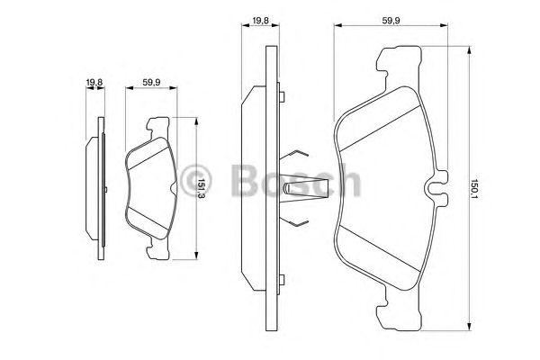 Тормозные колодки BOSCH 0 986 424 234