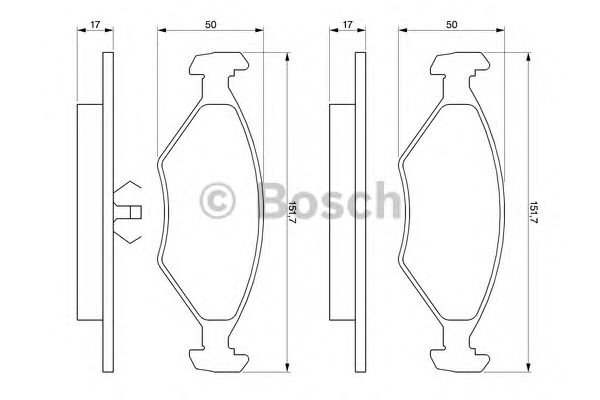 Тормозные колодки BOSCH 0 986 460 986