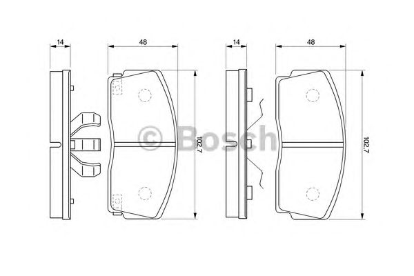 Тормозные колодки BOSCH 0 986 493 390