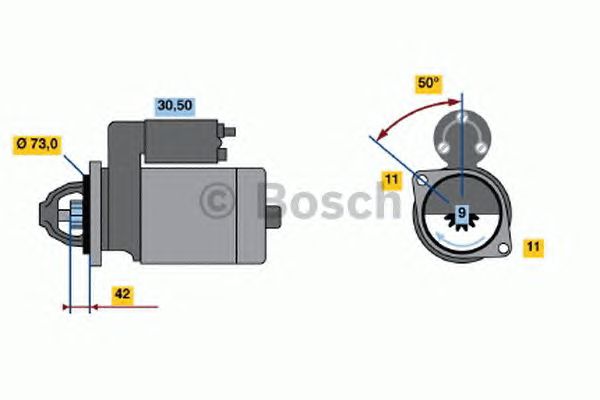 Стартер BOSCH 0 986 017 440
