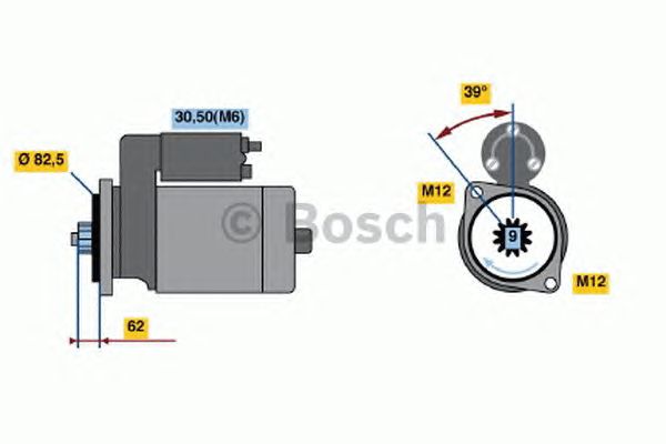 Стартер BOSCH 0 986 022 460