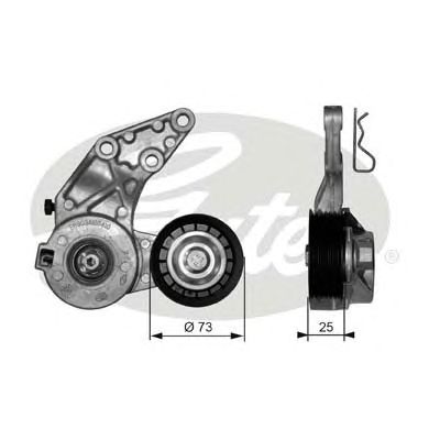 Натяжной ролик поликлинового ремня GATES T39067