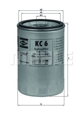 Топливный фильтр KNECHT KC 6