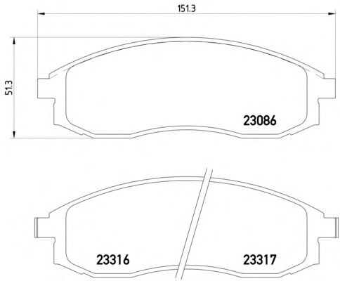 Тормозные колодки TEXTAR 2308601