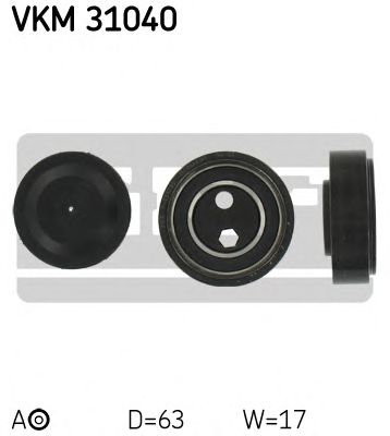 Натяжной ролик поликлинового ремня SKF VKM 31040