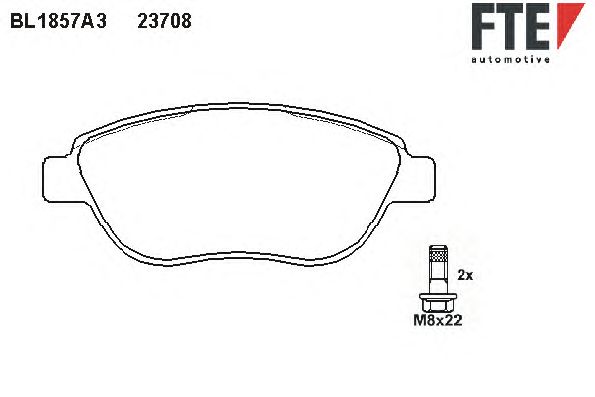 Тормозные колодки FTE BL1857A3