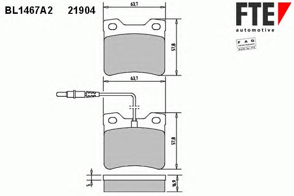 Тормозные колодки FTE BL1467A2