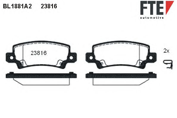 Тормозные колодки FTE BL1881A2