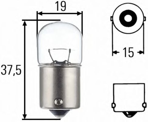 Лампа накаливания HELLA 8GA 002 071-271 (фонарь освещения номерного знака, внутреннее освещение, стояночный / габаритный огонь)