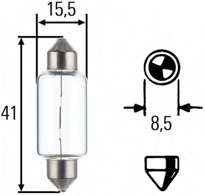 Лампа накаливания фары заднего хода HELLA 8GM 002 091-261