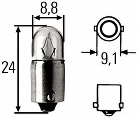 Лампа накаливания HELLA 8GP 002 068-241 (внутреннее освещение, стояночные огни / габаритные фонари)