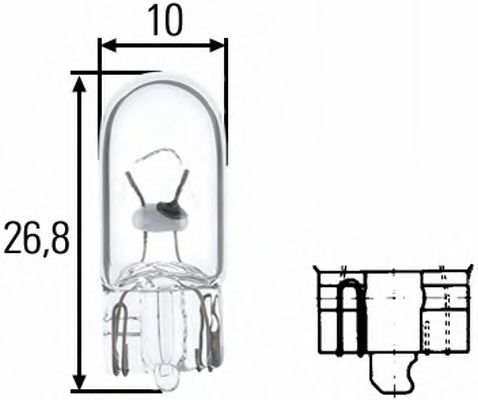 Лампа накаливания стояночные огней / габаритных фонарей HELLA 8GP 003 594-241