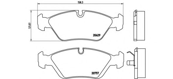 Тормозные колодки BREMBO P 06 008