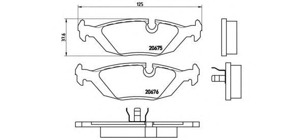 Тормозные колодки BREMBO P 06 009
