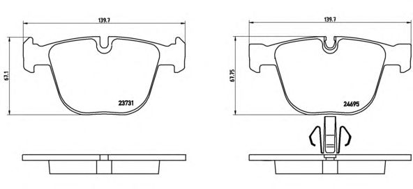 Тормозные колодки BREMBO P 06 053