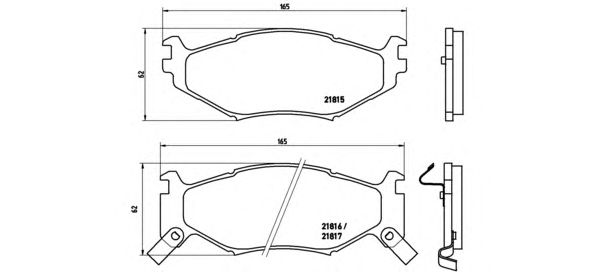 Тормозные колодки BREMBO P 11 007