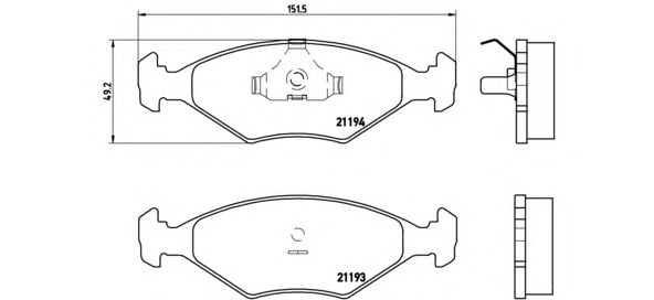 Тормозные колодки BREMBO P 23 040