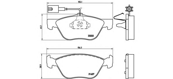 Тормозные колодки BREMBO P 23 116
