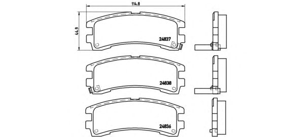 Тормозные колодки BREMBO P 56 017