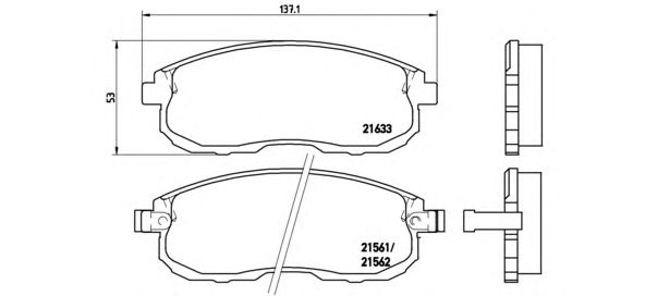 Тормозные колодки BREMBO P 56 021
