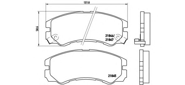 Тормозные колодки BREMBO P 59 020