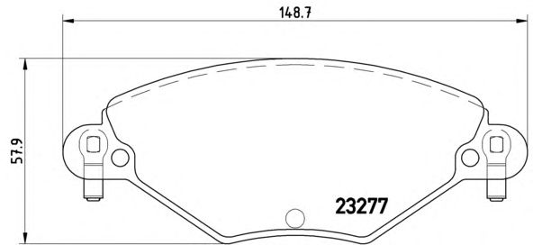 Тормозные колодки BREMBO P 61 071