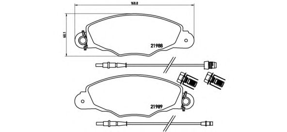 Гальмівні колодки BREMBO P 61 102