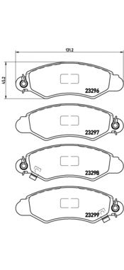 Тормозные колодки BREMBO P 78 012