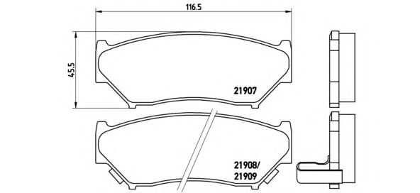 Тормозные колодки BREMBO P 79 008