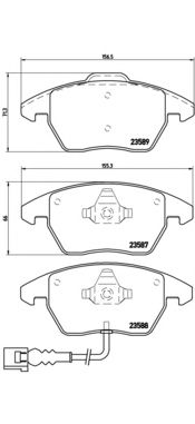 Тормозные колодки BREMBO P 85 075