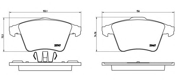 Тормозные колодки BREMBO P 85 107