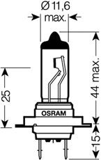 Лампа накаливания OSRAM 64210NBU (фара дальнего света, основная фара, противотуманная фара, фара с авт. системой стабилизации, фара дневного освещения)