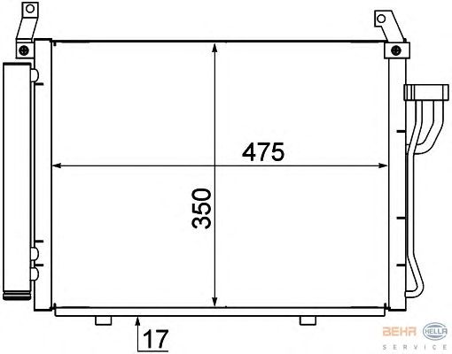 Радиатор кондиционера HELLA 8FC 351 001-211