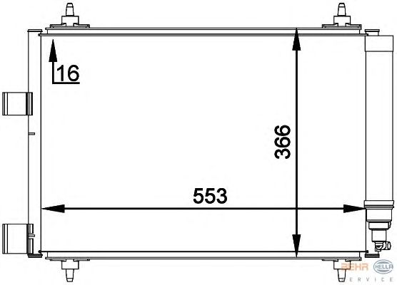 Радіатор кондиціонера HELLA 8FC 351 300-661