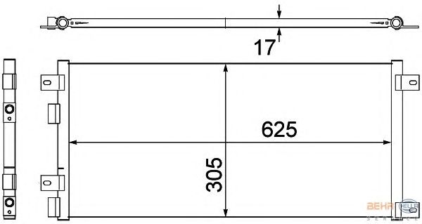Радіатор кондиціонера HELLA 8FC 351 305-681