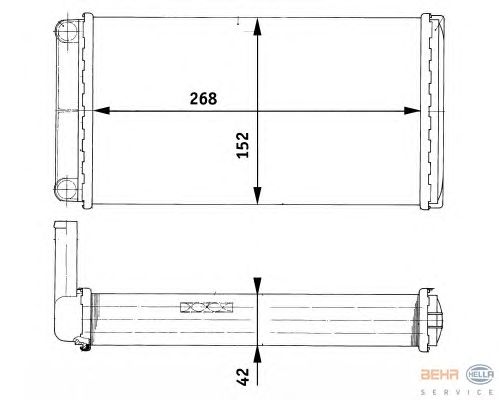 Радиатор отопителя HELLA 8FH 351 312-451