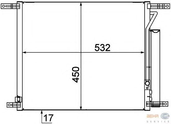 Радіатор кондиціонера HELLA 8FC 351 318-681