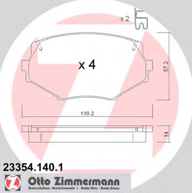 Тормозные колодки ZIMMERMANN 23354.140.1