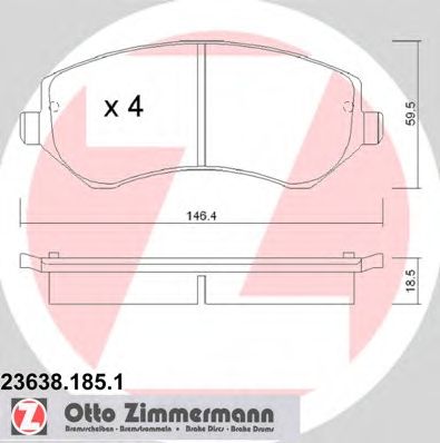 Тормозные колодки ZIMMERMANN 23638.185.1