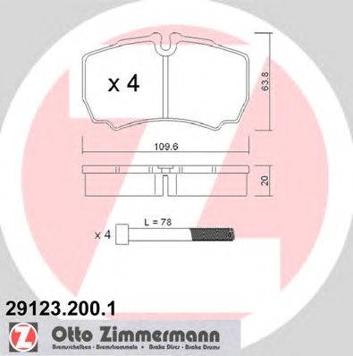 Тормозные колодки ZIMMERMANN 29123.200.1