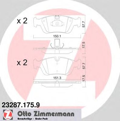 Гальмівні колодки ZIMMERMANN 23287.175.9