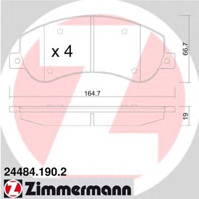 Гальмівні колодки ZIMMERMANN 24484.190.2