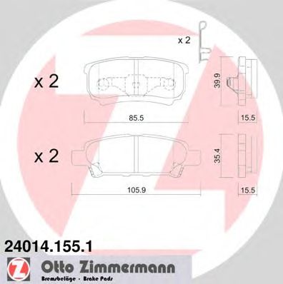 Тормозные колодки ZIMMERMANN 24014.155.1