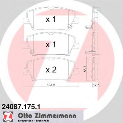 Тормозные колодки ZIMMERMANN 24087.175.1