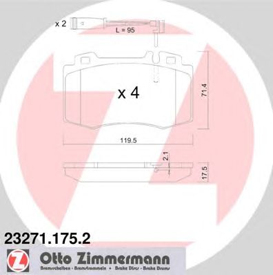 Тормозные колодки ZIMMERMANN 23271.175.2
